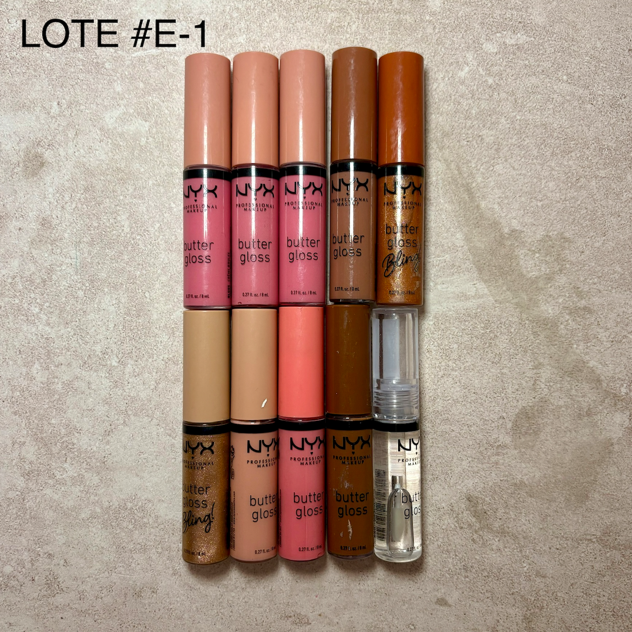 LOTE 10 PZS GLOSS NYX #E-1