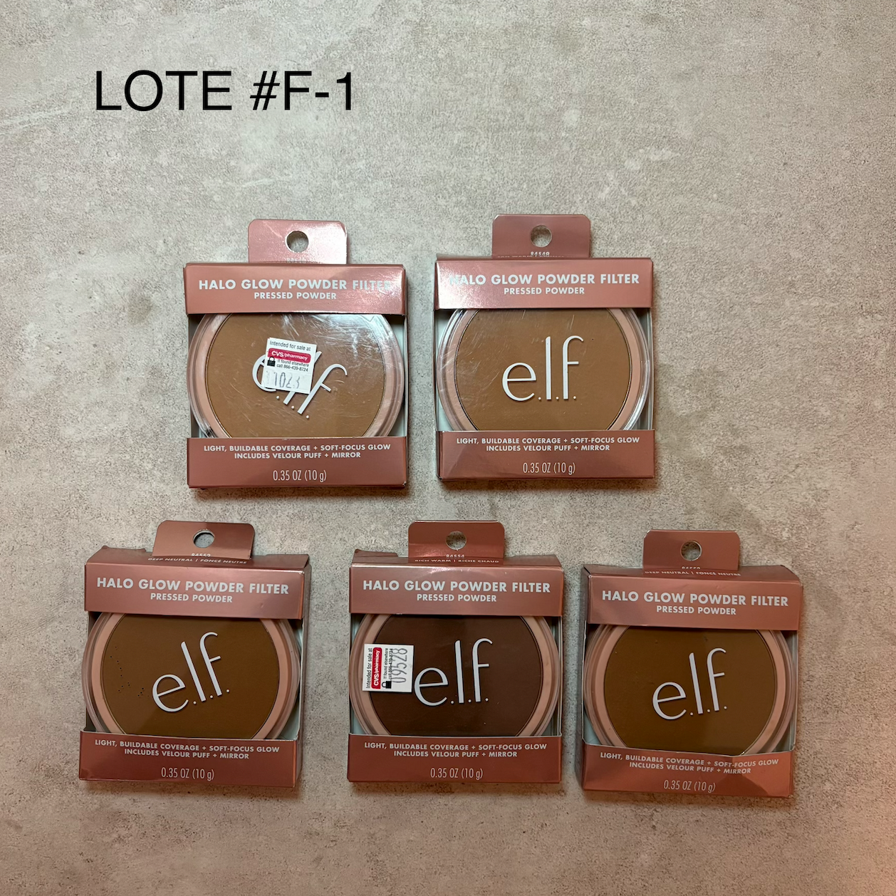 LOTE 5 PZS POLVOS ELF #F-1