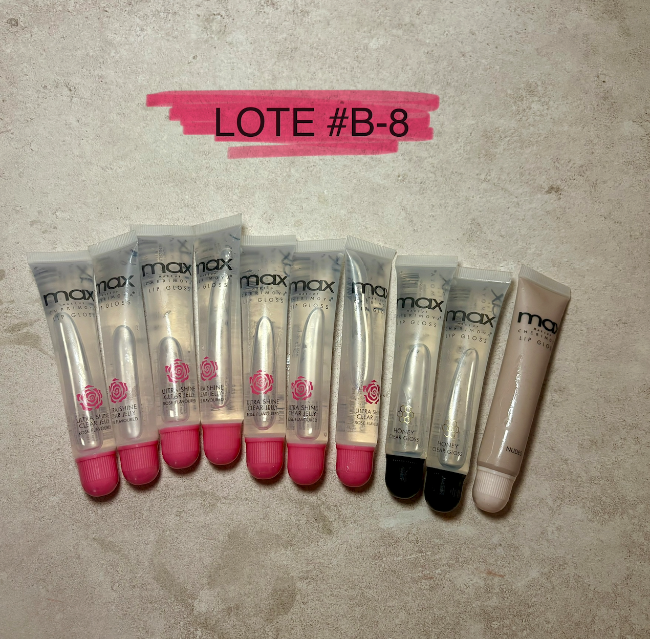 LOTE 10 PZS GLOSS MAX CHERIMOYA #B-8