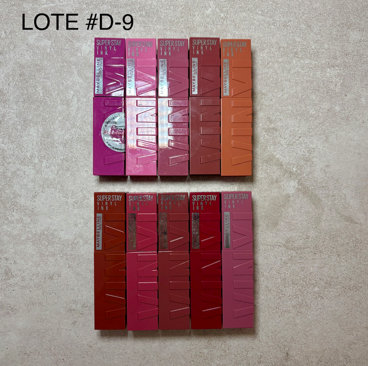 LOTE 10 PZS LABIALES VYNIL MAYBELLINE CON DETALLE #D-9