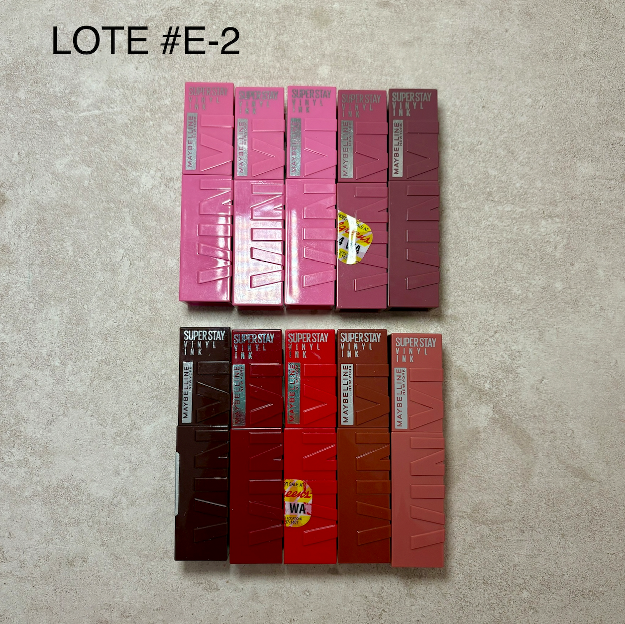 LOTE 10 PZS LABIALES VYNIL MAYBELLINE CON DETALLE #E-2
