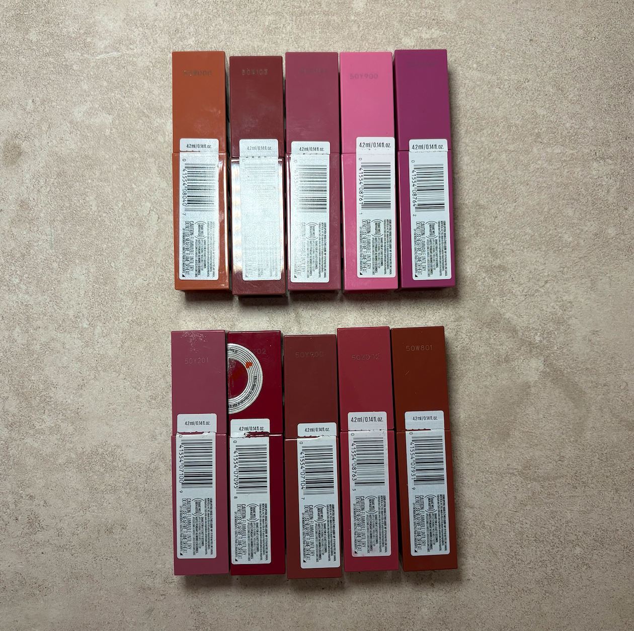 LOTE 10 PZS LABIALES VYNIL MAYBELLINE CON DETALLE #D-9